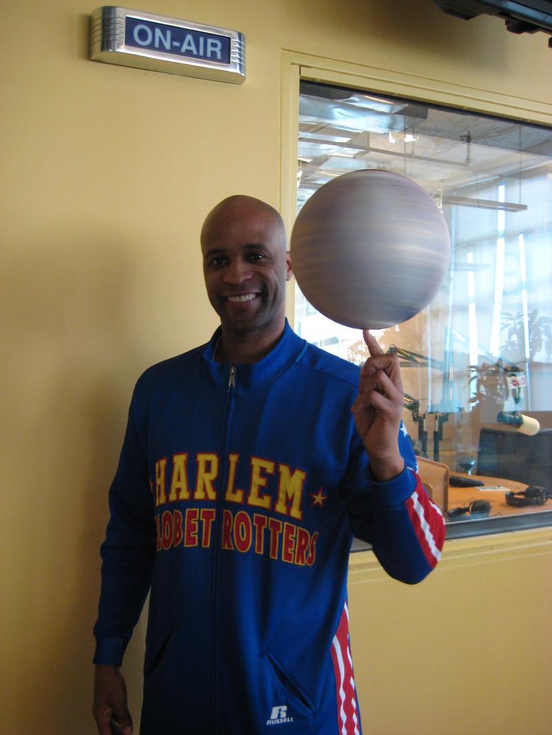 Harlem Globetrotter Flight Time Lang in the WNYC studios